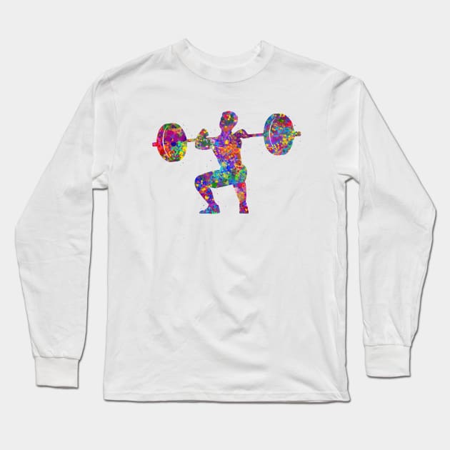 Weightlifter man Long Sleeve T-Shirt by Yahya Art